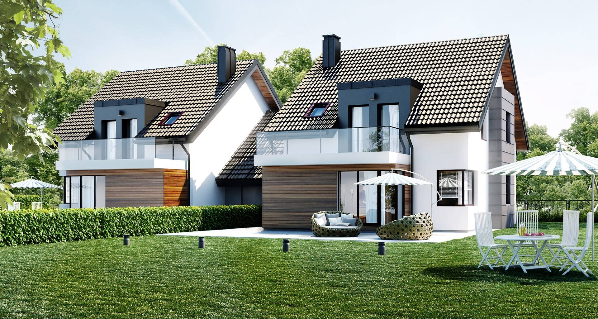 Zespół budynków jednorodzinnych w zabudowie bliźniaczej 