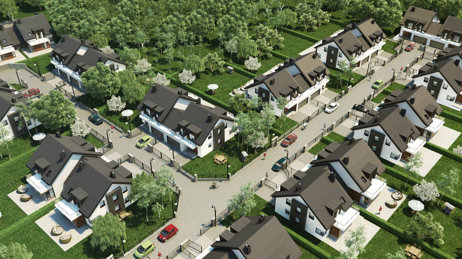 Zespół budynków jednorodzinnych w zabudowie bliźniaczej 